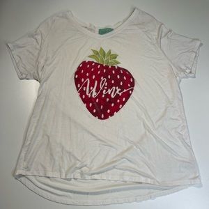 Judith March Strawberry Wine T-Shirt Oversize Size Small